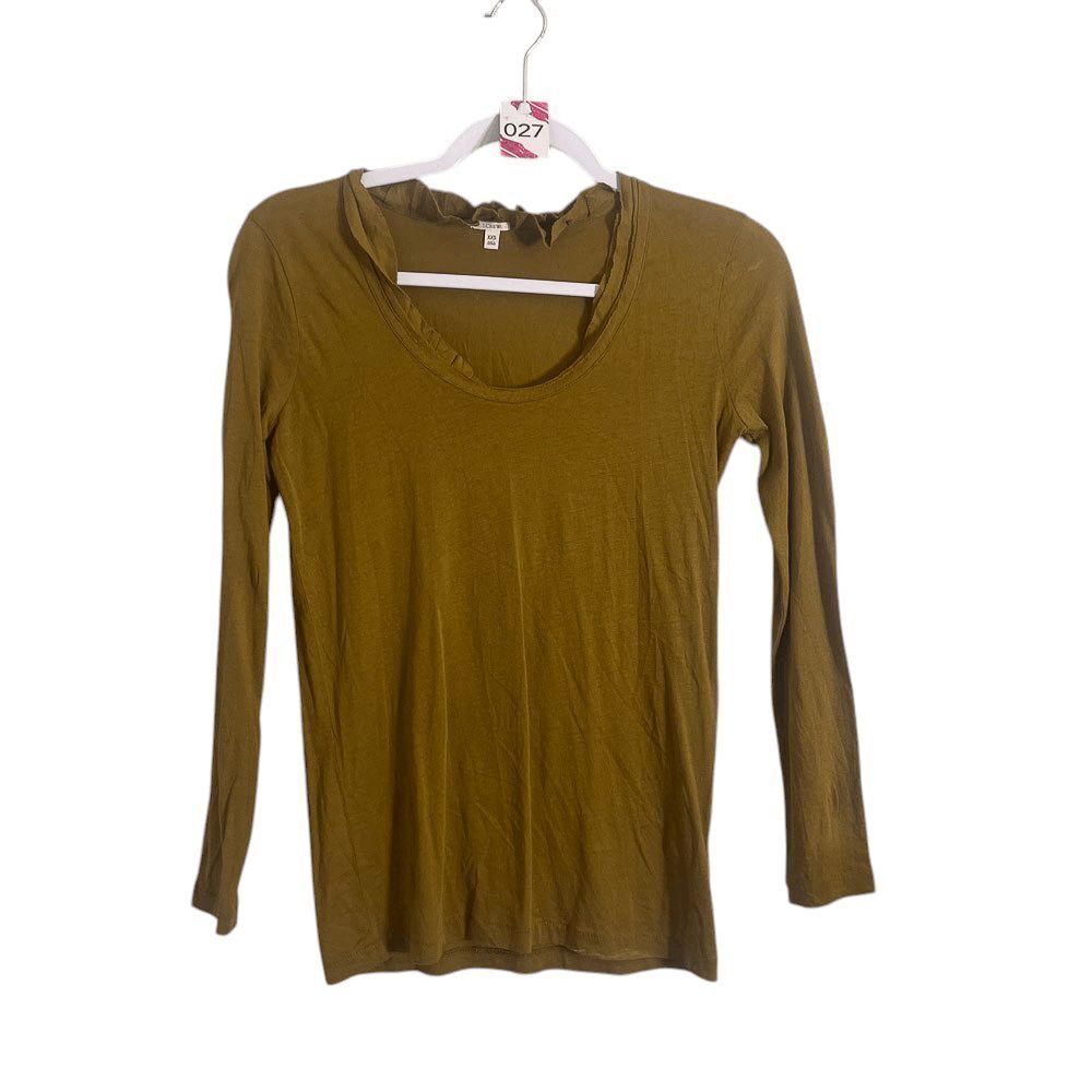 J.Crew Womens Top XXS Brown Long Sleeve